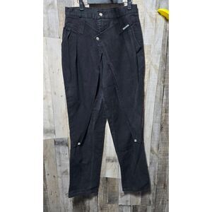 Rough Rider by Circle T Vintage 80s Black Flap Western Cowgirl Rodeo Jeans 15/16